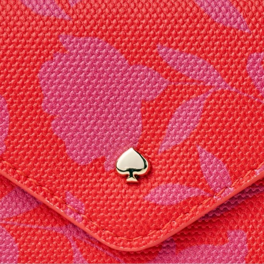 Kate Spade x Target Red and Pink Floral Card Case NWT - Picture 4 of 4